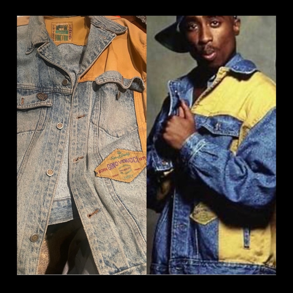 Vintage Gino Venucci Denim Jacket with Tan Accents - Picture 3 of 3